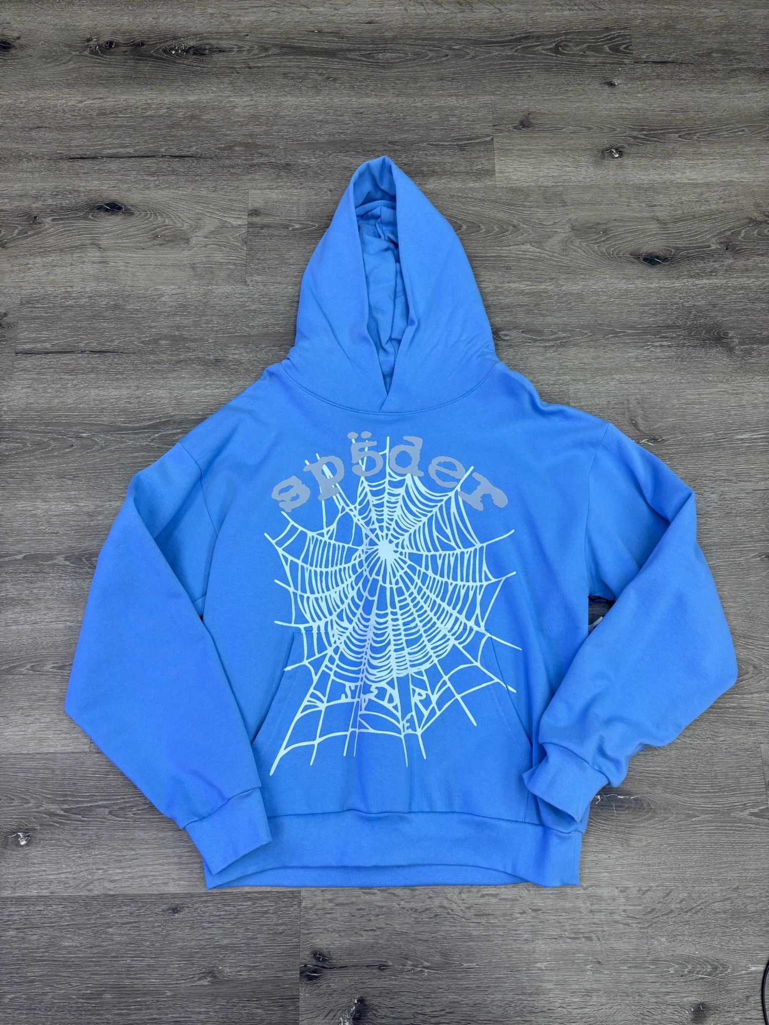 Sp5der Sp5der OG Web V2 Hoodie "Dusty Blue" Size US XL / EU 56 / 4 - 1 Thumbnail