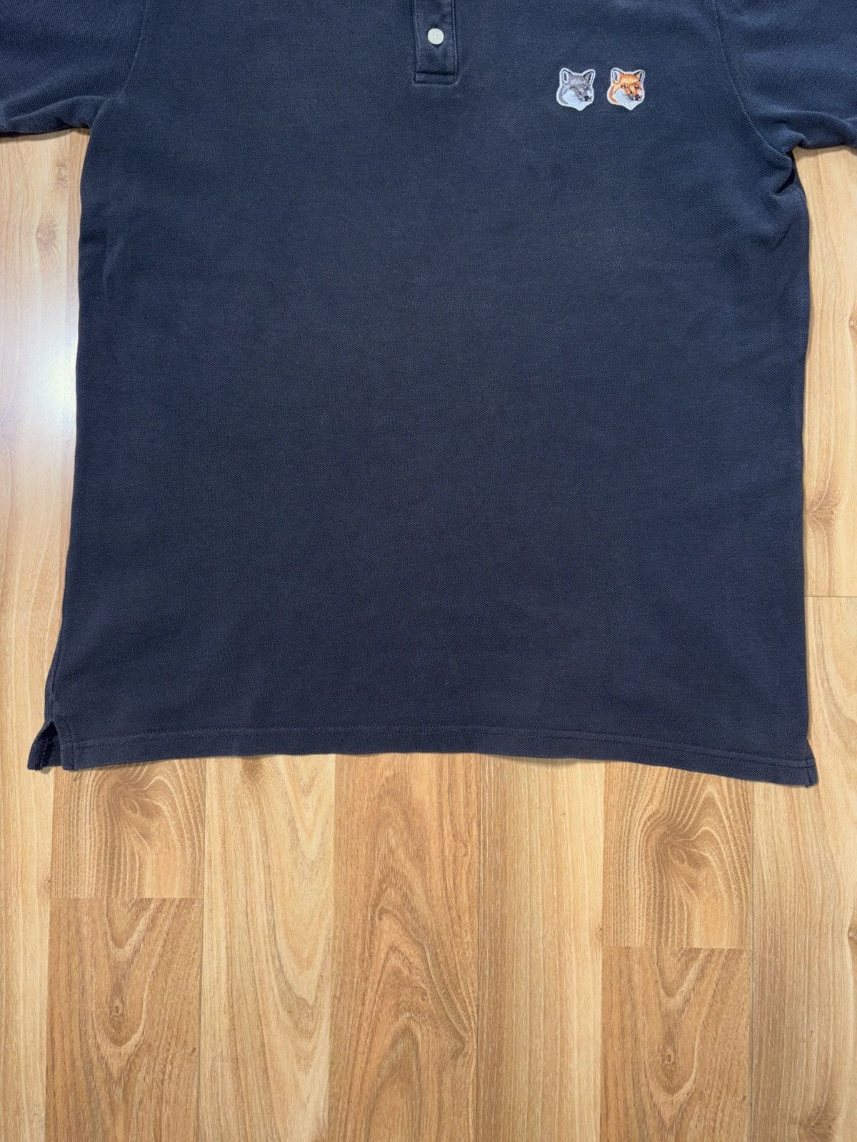 Maison Kitsune Maison kitsune Double head Fox logo round neck T-shirt Size US L / EU 52-54 / 3 - 5 Thumbnail