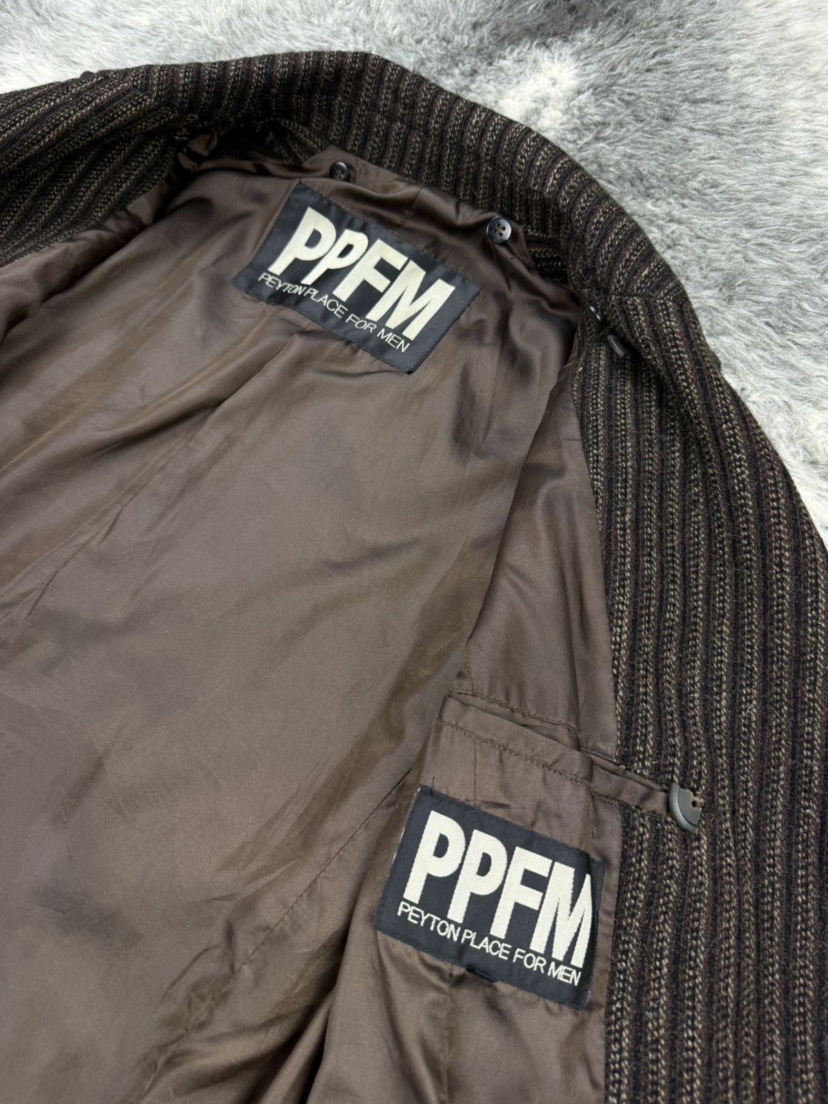 Beauty Beast Vintage 90s PPFM Big Label Double Breasted Wool Long Coat Size US M / EU 48-50 / 2 - 13 Thumbnail