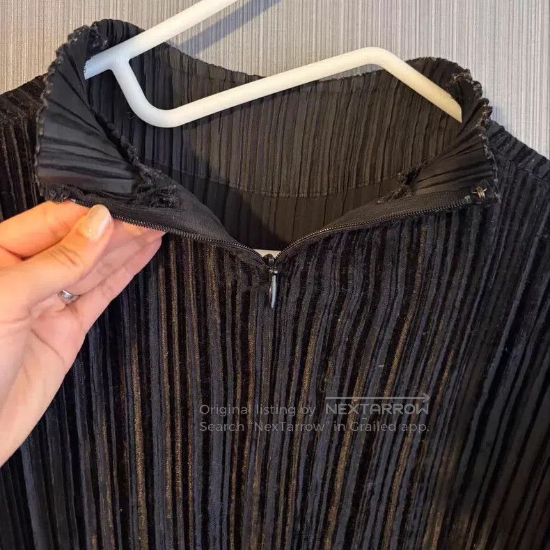 Issey Miyake Issey Miyake Velvet Ruched Top Size M / US 6-8 / IT 42-44 - 5 Thumbnail
