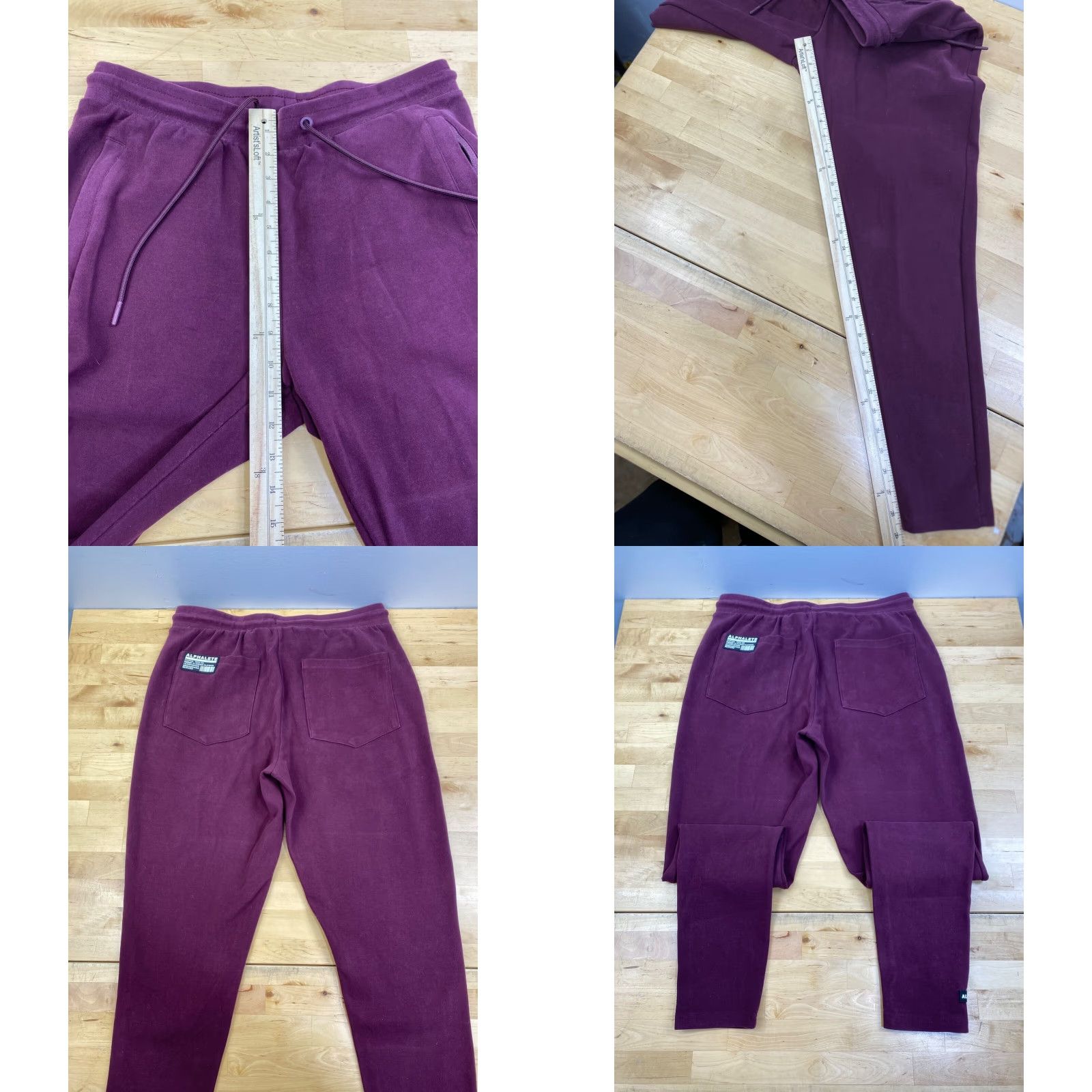 Vintage Alphalete Joggers Mens L Maroon Activewear Gym Training Drawstring Pants Size ONE SIZE - 8 Thumbnail