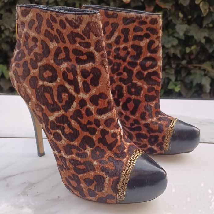 michael kors leopard booties