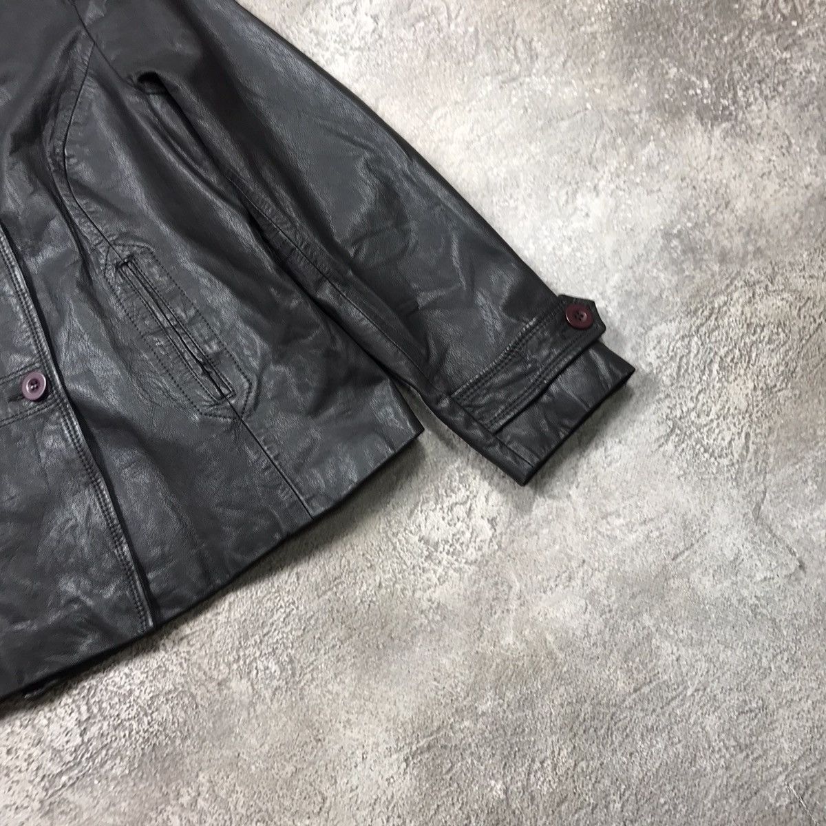 Vintage Vintage 90s Faded Black Double Breasted Jacket Streetwear M Size M / US 6-8 / IT 42-44 - 5 Thumbnail