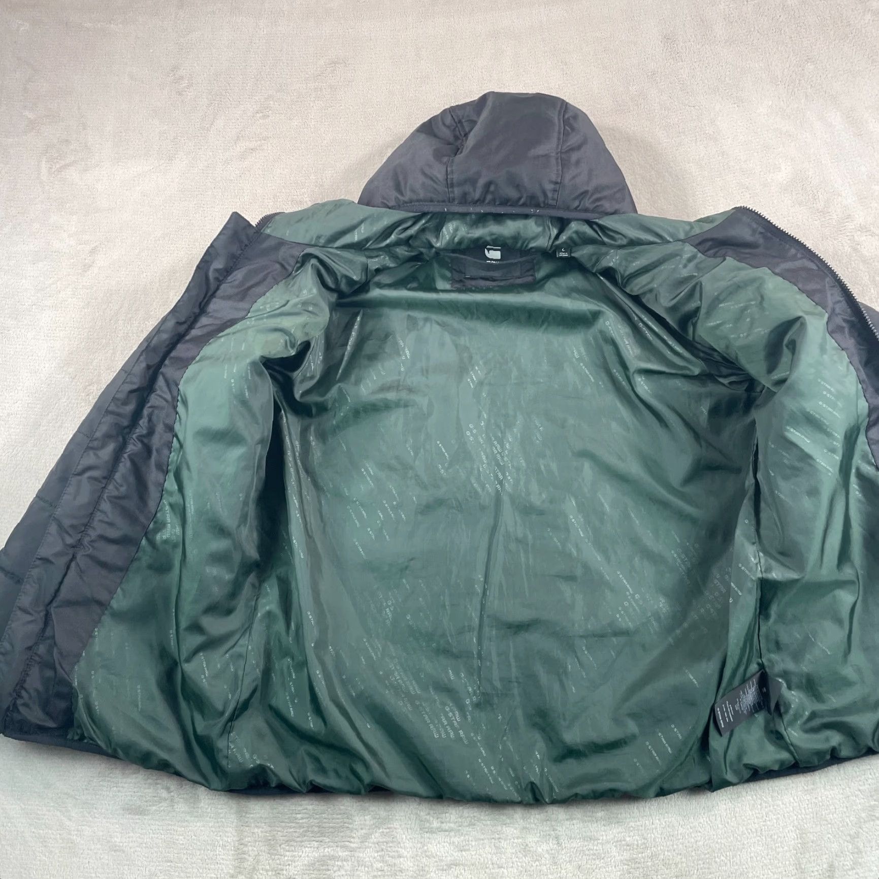 G-Star G-Star Raw Attacc HDD Overshirt Jacket Men Large Black Puffer Hooded Zip Up Jacket Size US L / EU 52-54 / 3 - 4 Thumbnail