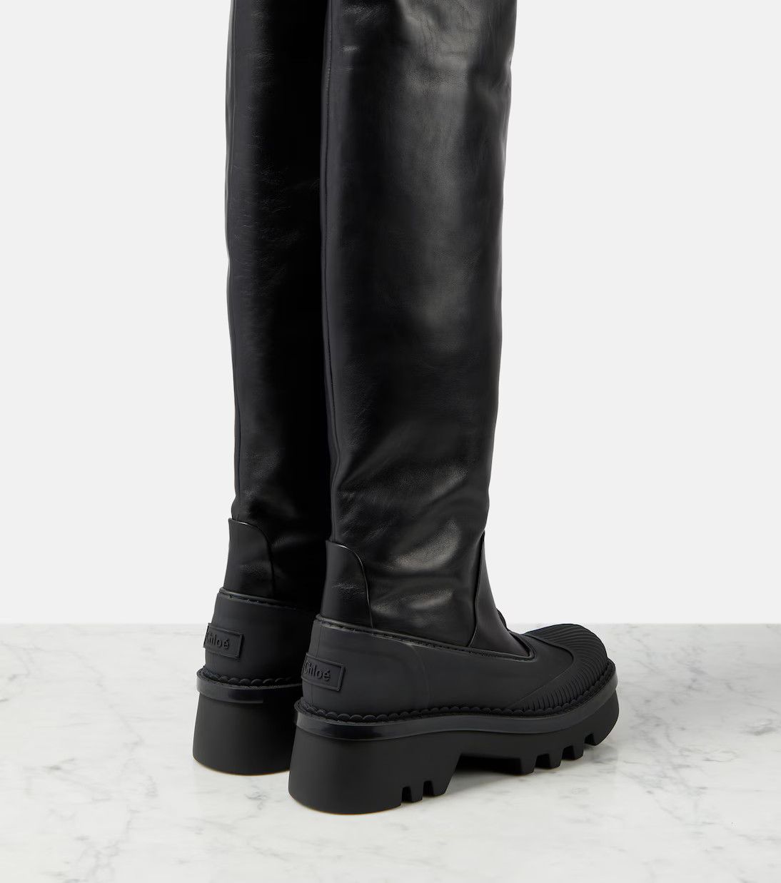 Chloe o1y0825 Leather Boots in Black Size US 7 / IT 37 - 2 Thumbnail