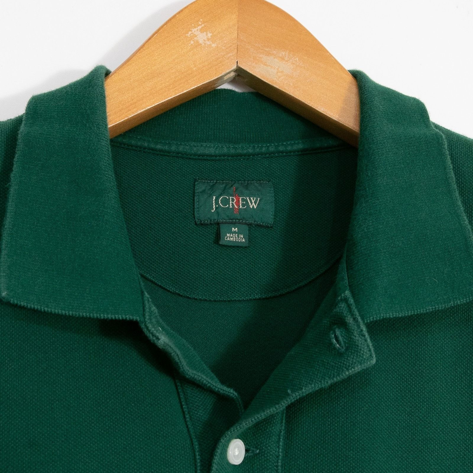 J.Crew Vintage 90s J.Crew Polo Shirt Mens Medium - Green Distressed Size US M / EU 48-50 / 2 - 6 Thumbnail