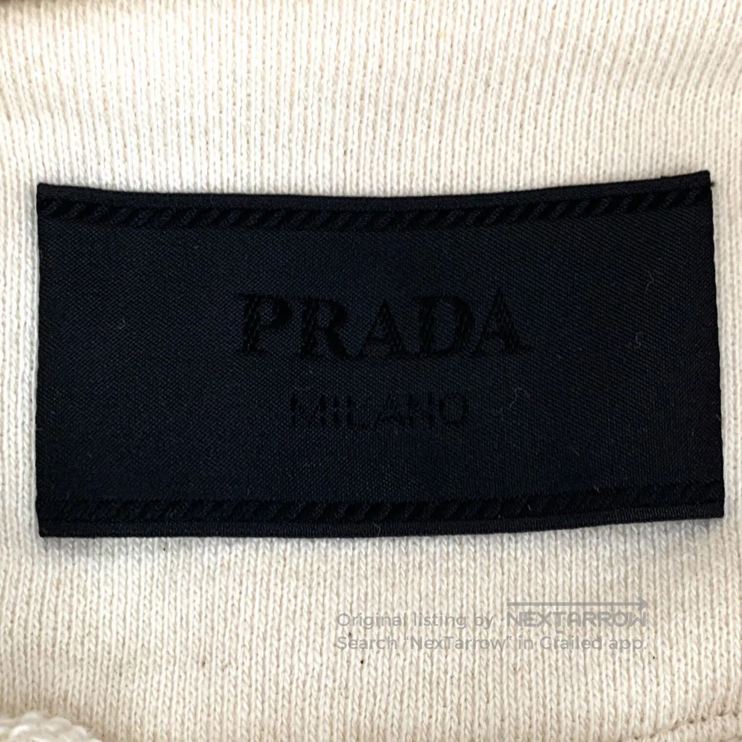Prada Prada Apricot triangle logo cotton hooded long sleeve swea Size US M / EU 48-50 / 2 - 6 Thumbnail