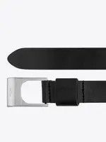 Saint Laurent Paris oc11z0126 709129 Size: 110 / Buckle Thin Belt Leather Black Size 44 - 2 Thumbnail