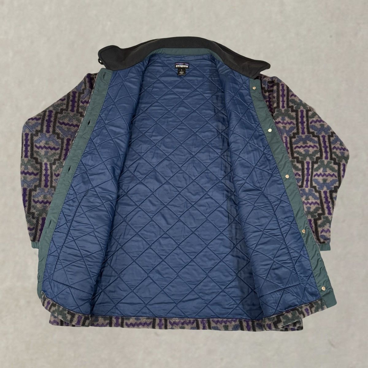 Patagonia Patagonia Tehuelche Fleece Barn Coat 90s Geometric Size US L / EU 52-54 / 3 - 5 Thumbnail