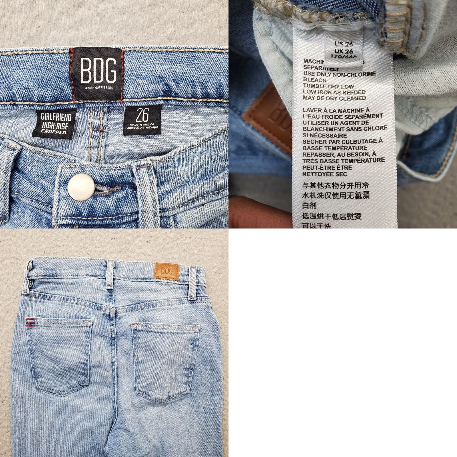 Bdg BDG Urban Outfitters Girlfriend Cropped Jeans Women 26 Blue High-Rise Vintage No Size 26" / US 2 / IT 38 - 8 Thumbnail