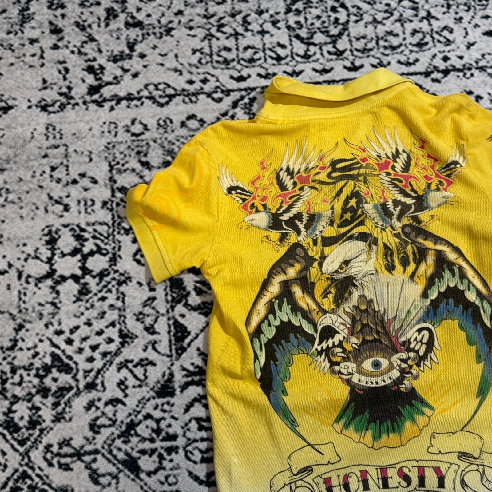 Ed Hardy × Vintage Cipo&Baxx Yellow Cotton Polo Shirt Size M Ed Hardy Christian Size US M / EU 48-50 / 2 - 5 Thumbnail