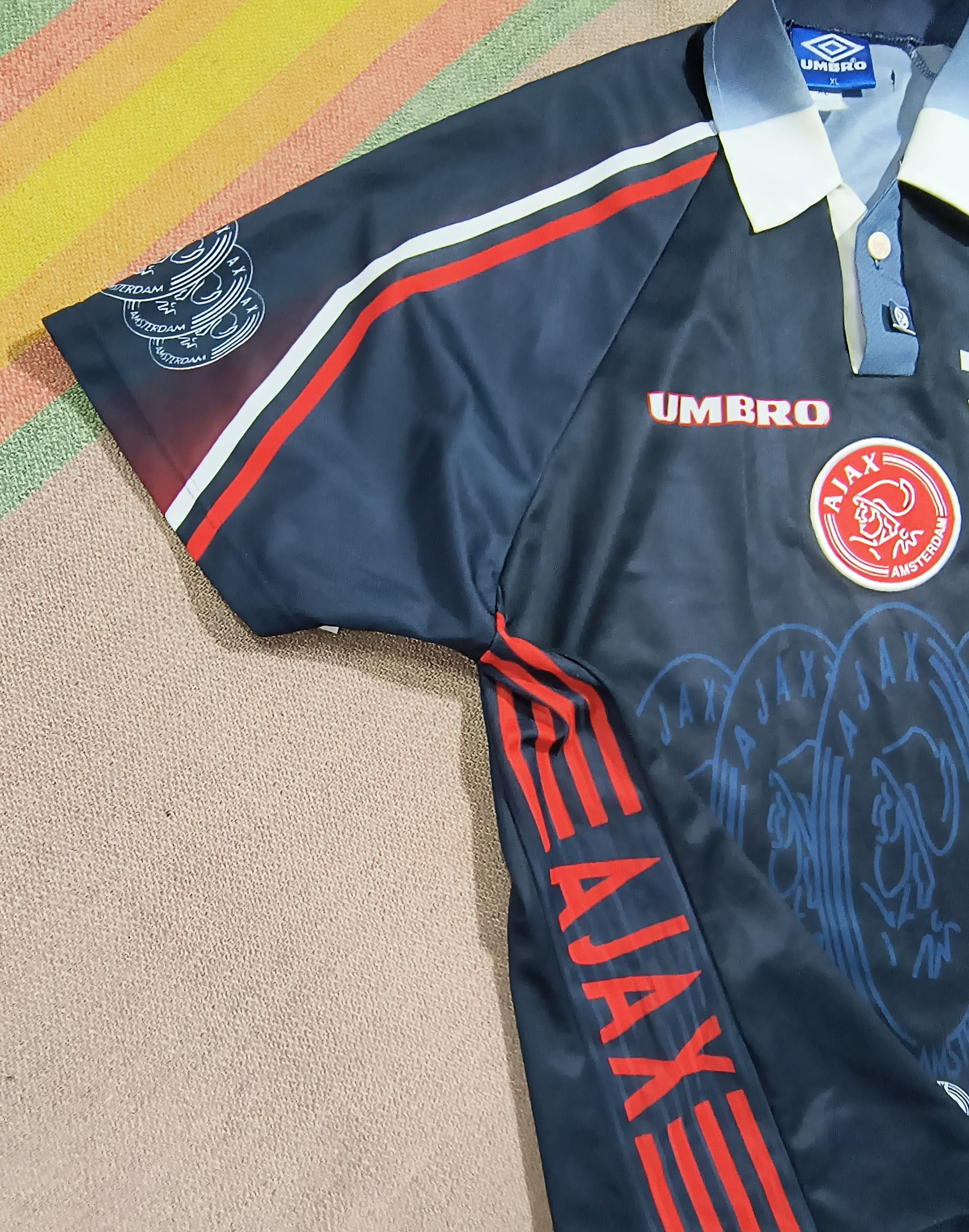 Umbro VNDS Vintage Umbro Ajax Amsterdam away jersey 1996 Size US XL / EU 56 / 4 - 6 Thumbnail