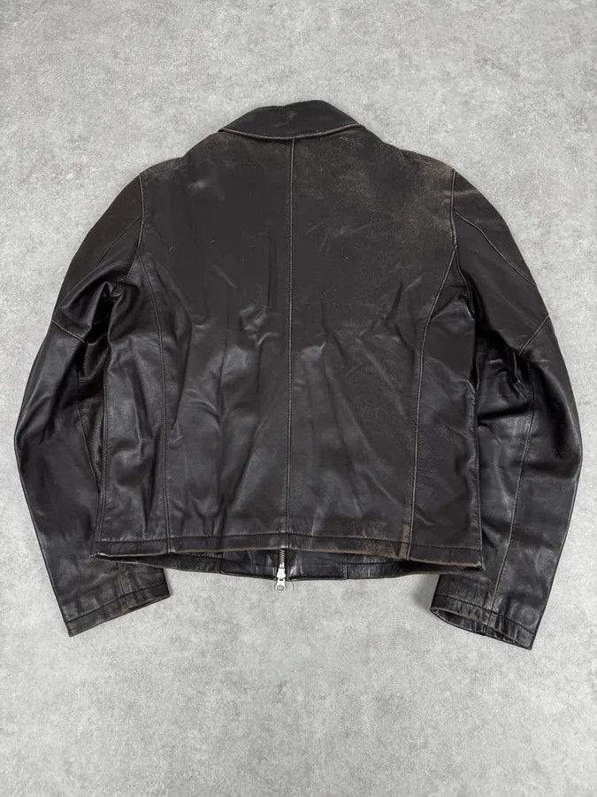 Daniele Alessandrini 2000s Daniele Alessandrini Cropped Brown Leather Jacket Size US S / EU 44-46 / 1 - 4 Thumbnail
