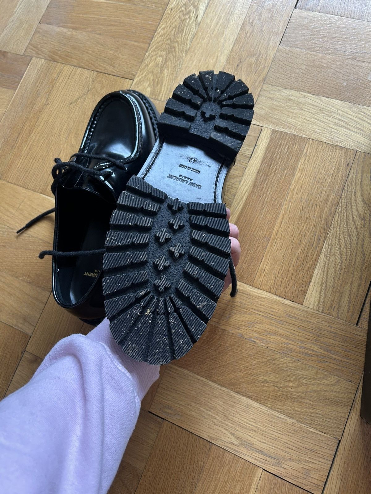 Saint Laurent Paris SAINT LAURENT Derby shoes Size US 8.5 / EU 41-42 - 4 Thumbnail