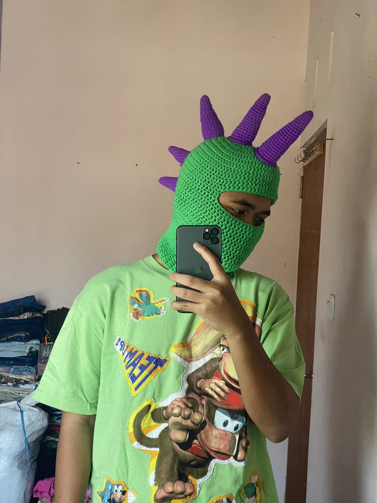 Japanese Brand Punk Monk Blaclava Hand Knitted Masked | Grailed