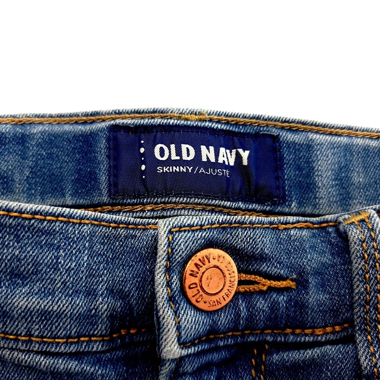 Old Navy Old Navy Skinny Large Size 10 Girls Blue Stone Wash Light Wi Size 32" / US 10 / IT 46 - 4 Thumbnail