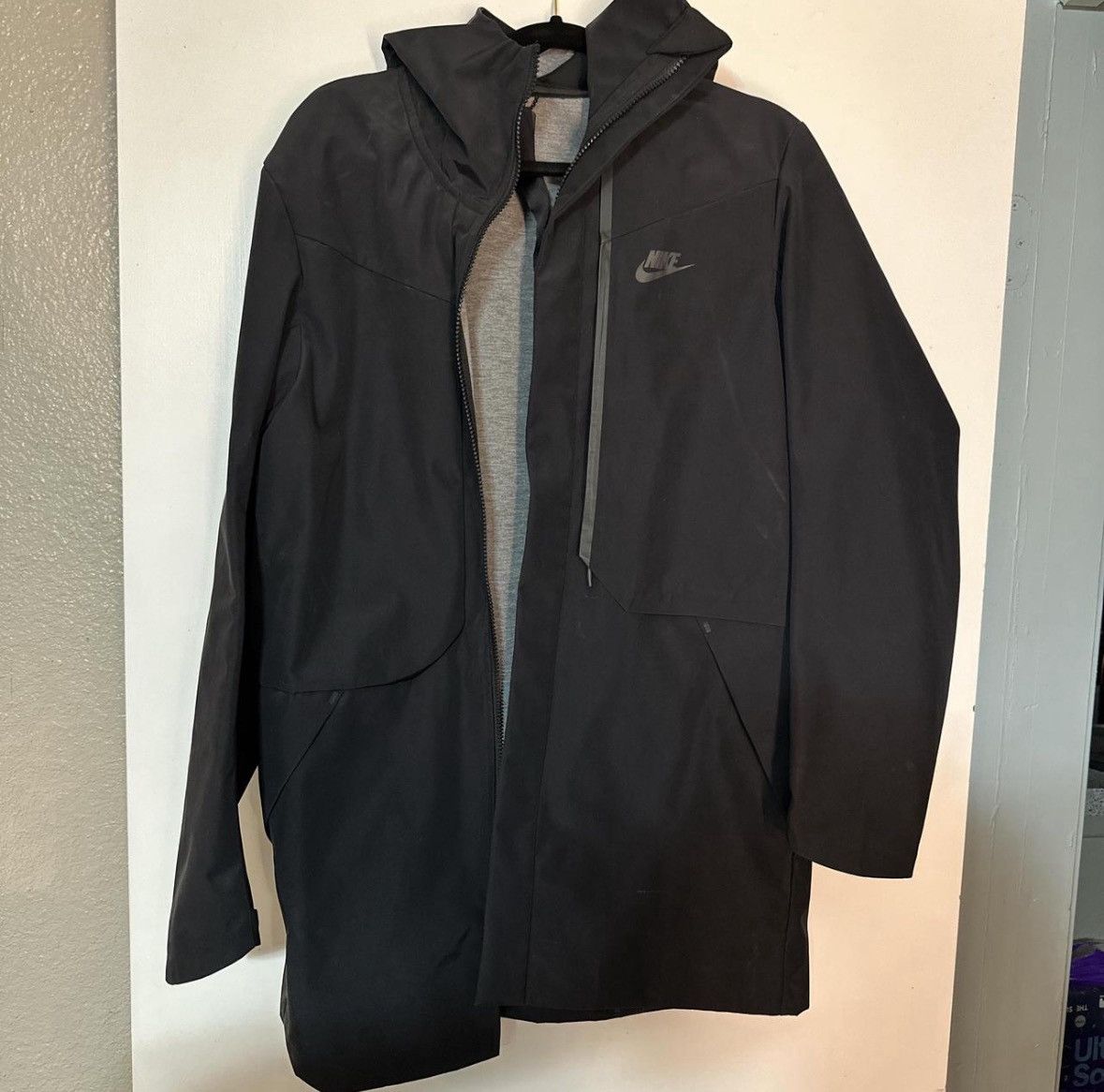 Nike Nike Black Tech Coat Size US M / EU 48-50 / 2 - 1 Thumbnail