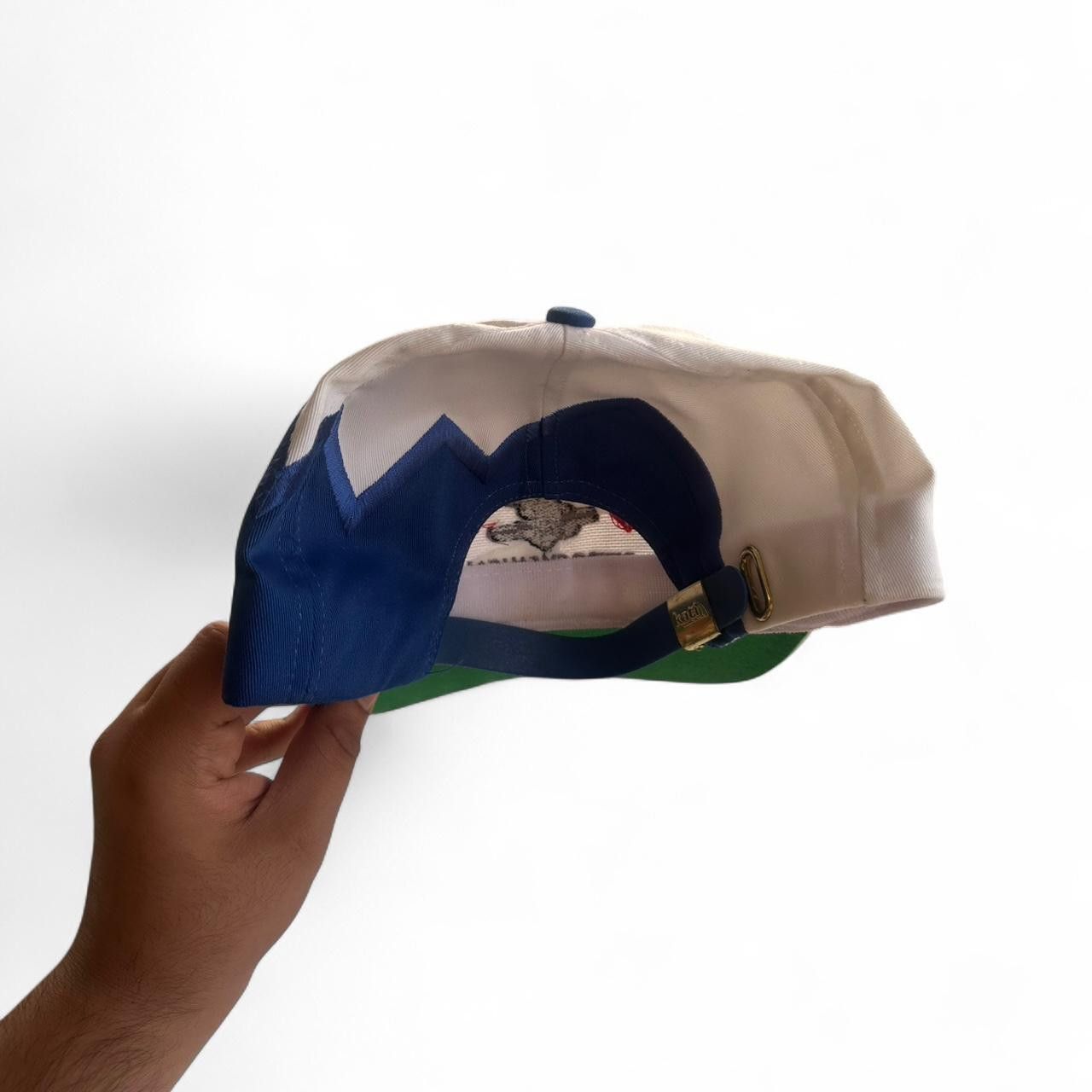 Vintage Vintage 80s SHARKTOOTH Arco hat white and blue VTG TRUE SHAR Size ONE SIZE - 3 Thumbnail