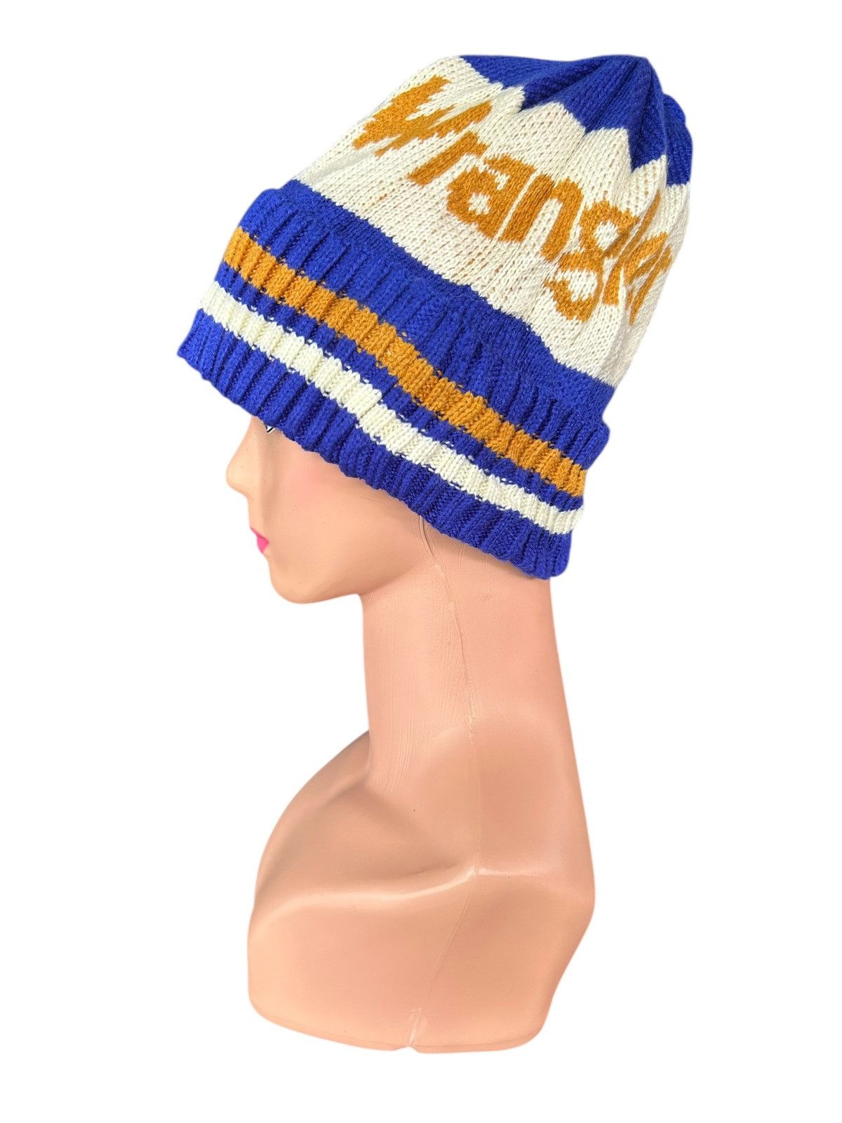 Japanese Brand × Kapital × Vintage Wrangler Vintage Design Big Logo knitt Beanie Hats Size ONE SIZE - 4 Thumbnail