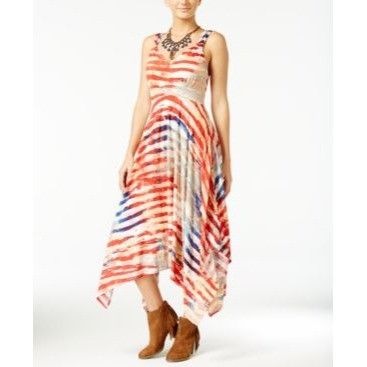 Other American Rag Junior’s Handkerchief-Hem, Red- multi, XS Size XS / US 0-2 / IT 36-38 - 1 Thumbnail