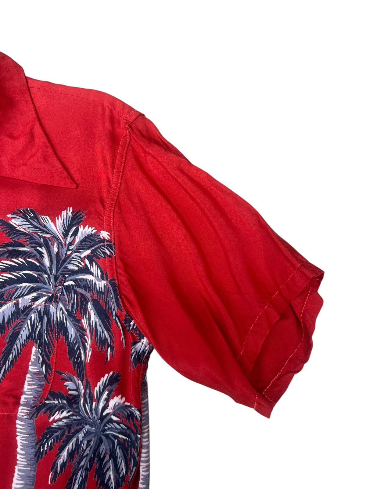 Aloha McCoy Sportswear Palm Trees 100% Rayon Hawaiian Shirt