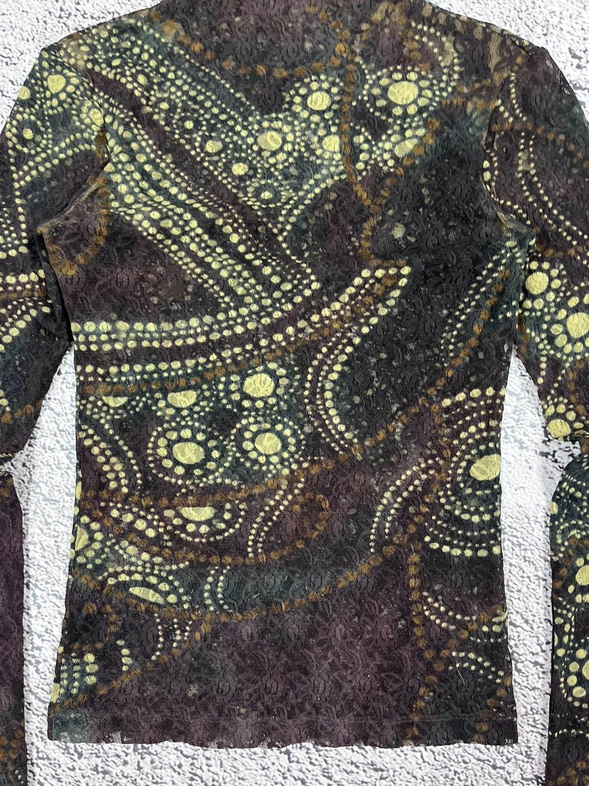 plein sud Vintage Y2K Plein Sud Jeans Mesh Lace Turtleneck Top Size S / US 4 / IT 40 - 4 Thumbnail