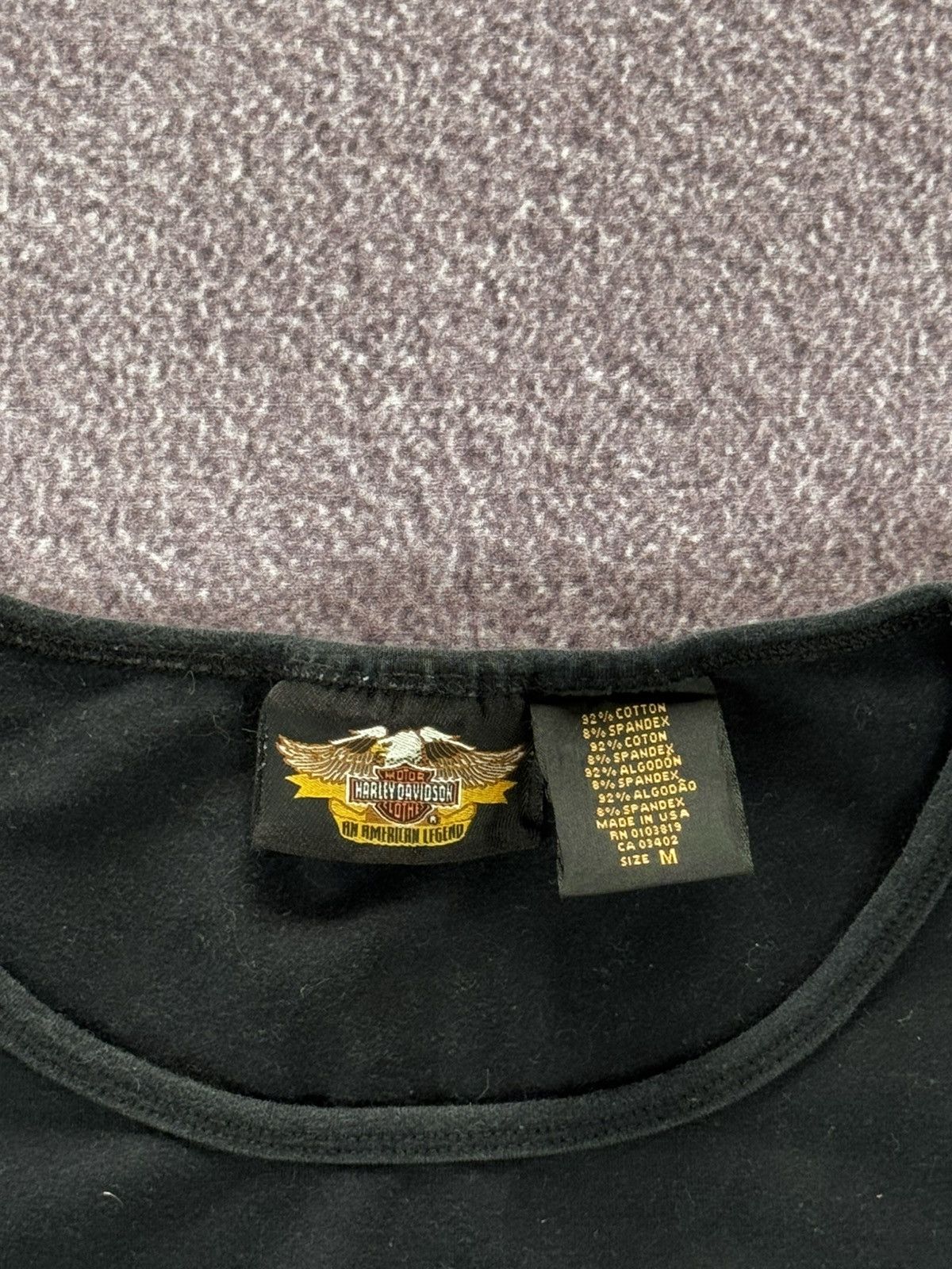 Harley Davidson Vintage Black T-shirt Tee Tank-Top Harley Davidson Sequins Size M / US 6-8 / IT 42-44 - 7 Thumbnail