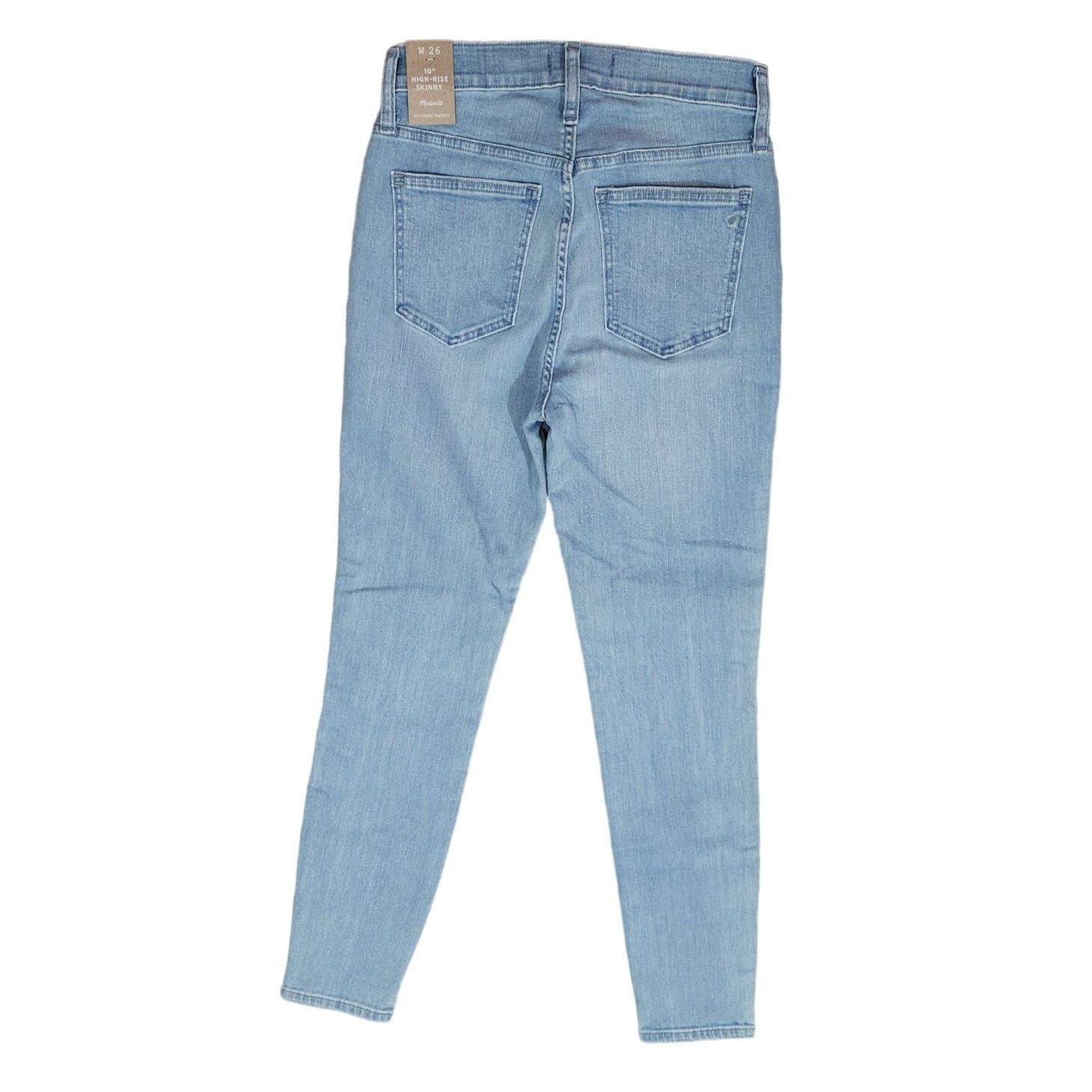 Madewell NWT Madewell 10" High-Rise Skinny Jeans in Longton Wash W26 Size 26" / US 2 / IT 38 - 2 Thumbnail