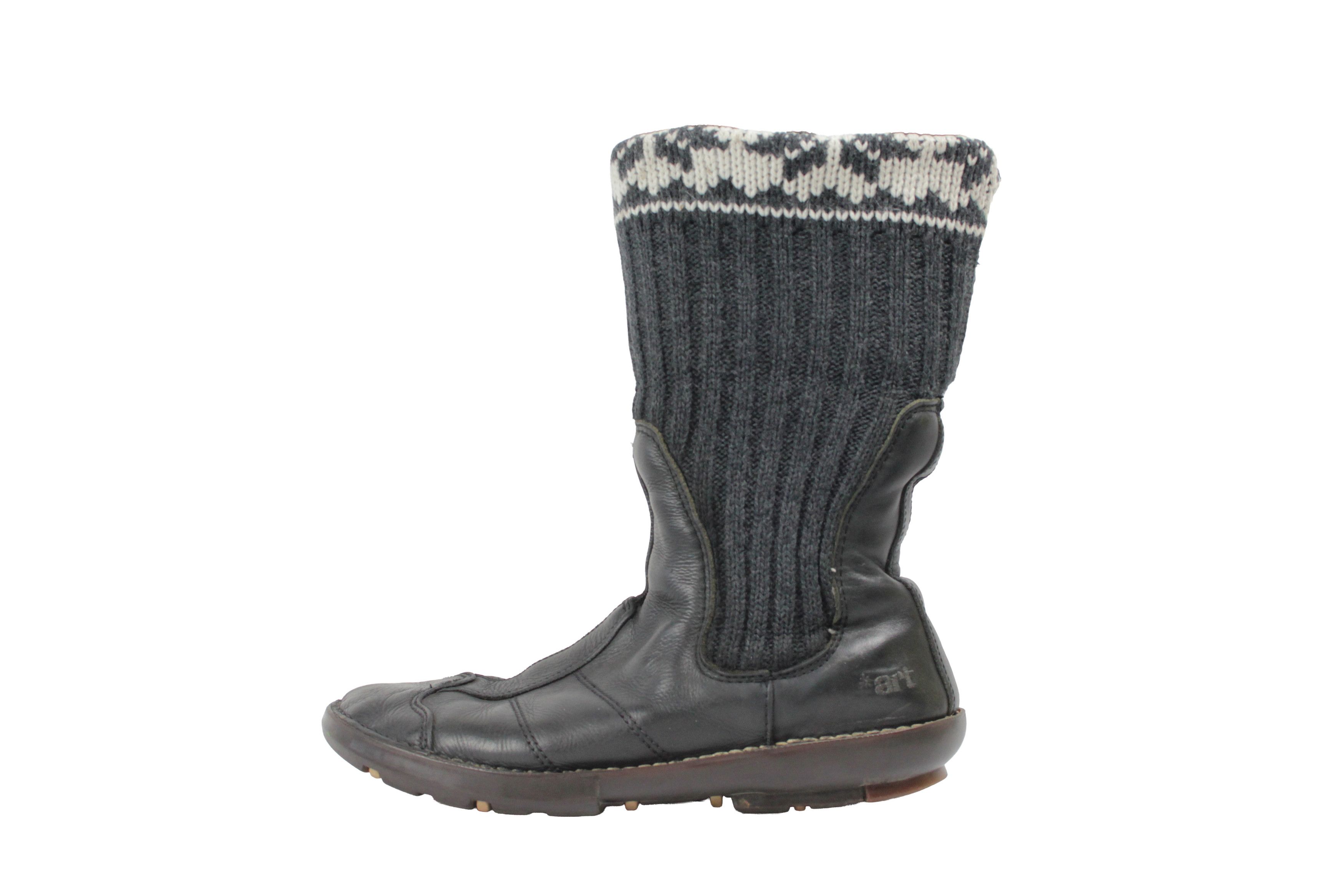 Japanese Brand The Art Company 00S Y2K Avant Garde Goblin Knit Boots Size US 8 / EU 41 - 3 Thumbnail