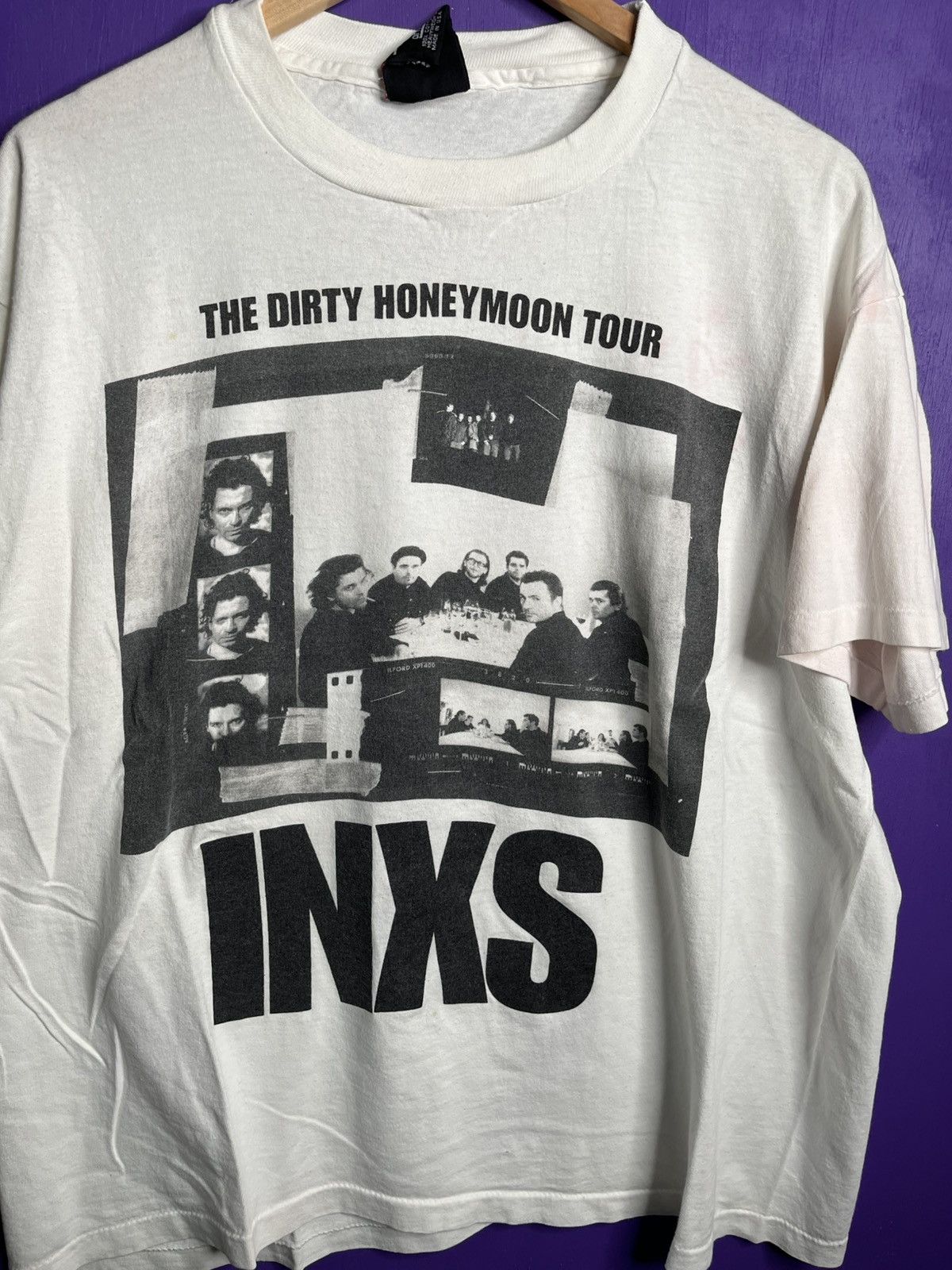 Band Tees × Vintage Vintage 1993 INXS dirty honeymoon tour t-shirt Size US XL / EU 56 / 4 - 3 Thumbnail