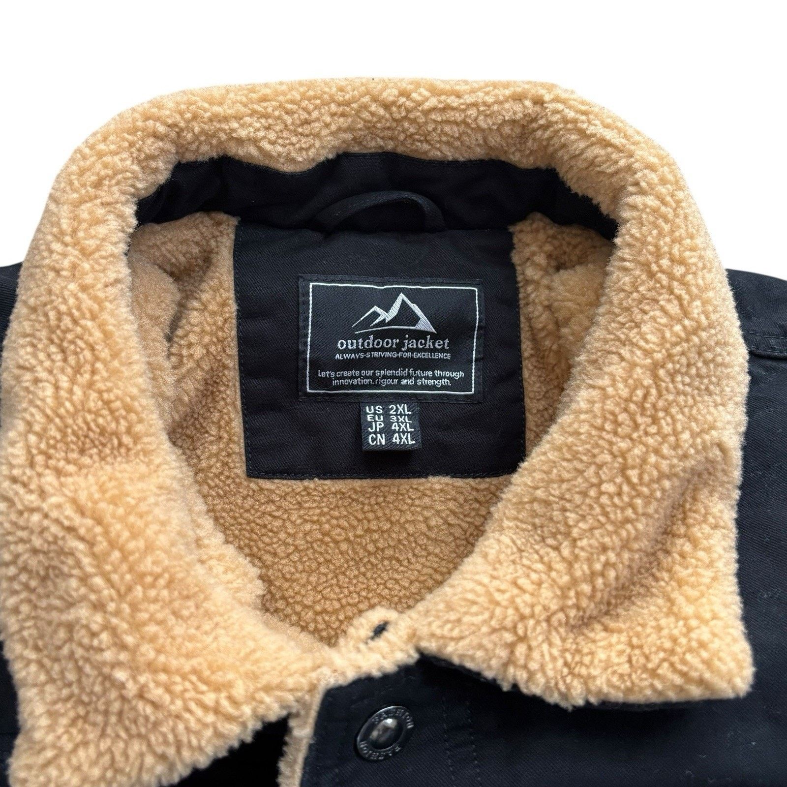 Other Black Canvas Sherpa Lined Workwear Coat XXL - Outdoor Jacket Size US XXL / EU 58 / 5 - 2 Thumbnail