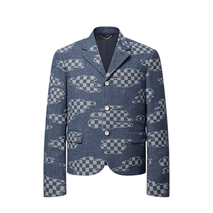 Louis Vuitton Damier Cropped Single-Breasted Jacket Size US S / EU 44-46 / 1 - 1 Thumbnail