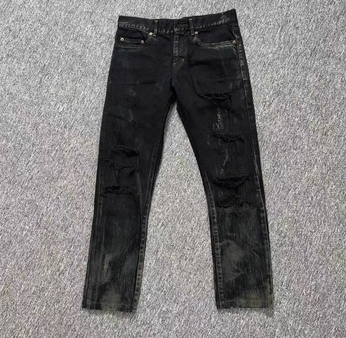 Saint Laurent Paris Saint Laurent Paris Saint Laurent Paris 14SS Oil Stained a Size US 29 - 1 Thumbnail