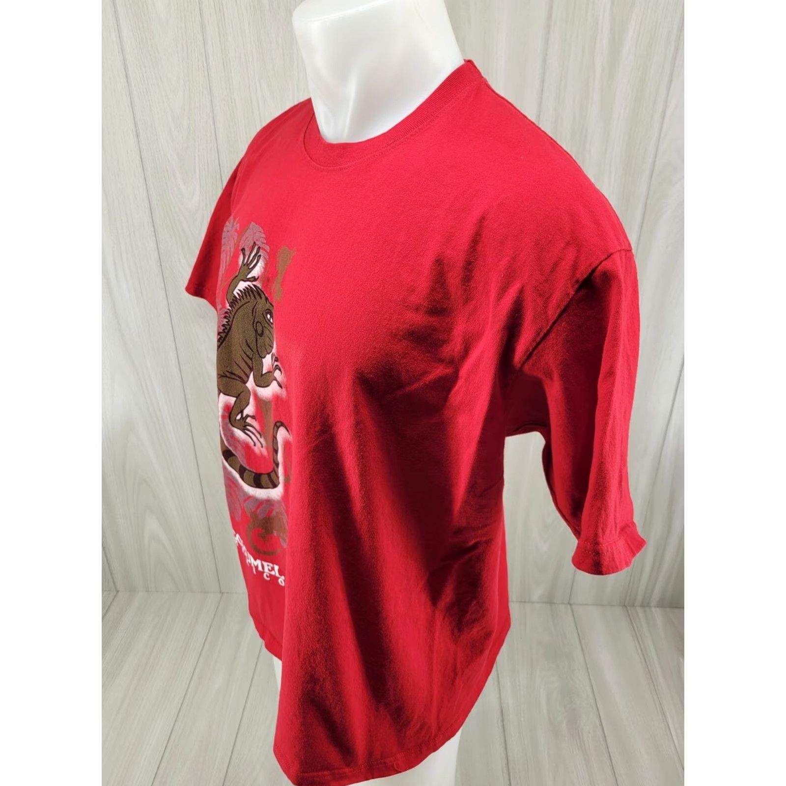 Vintage BYE Iguana T Shirt Men’s Size XL Red Cotton Crew Neck Short Sleeve Mexico Cozumel Nature Vintage: No Size US XL / EU 56 / 4 - 4 Thumbnail
