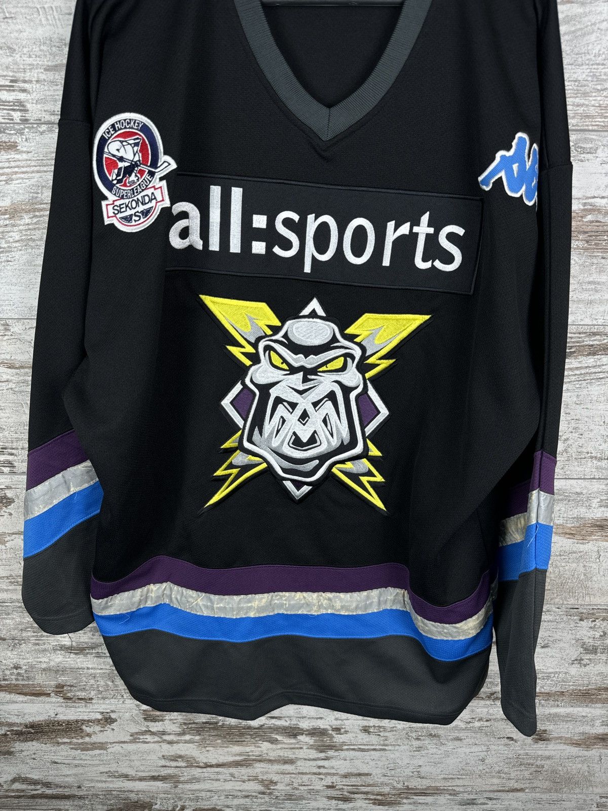 Kappa Mens Vintage Kappa Manchester Storm hockey jersey sweatshirt Size US L / EU 52-54 / 3 - 3 Thumbnail
