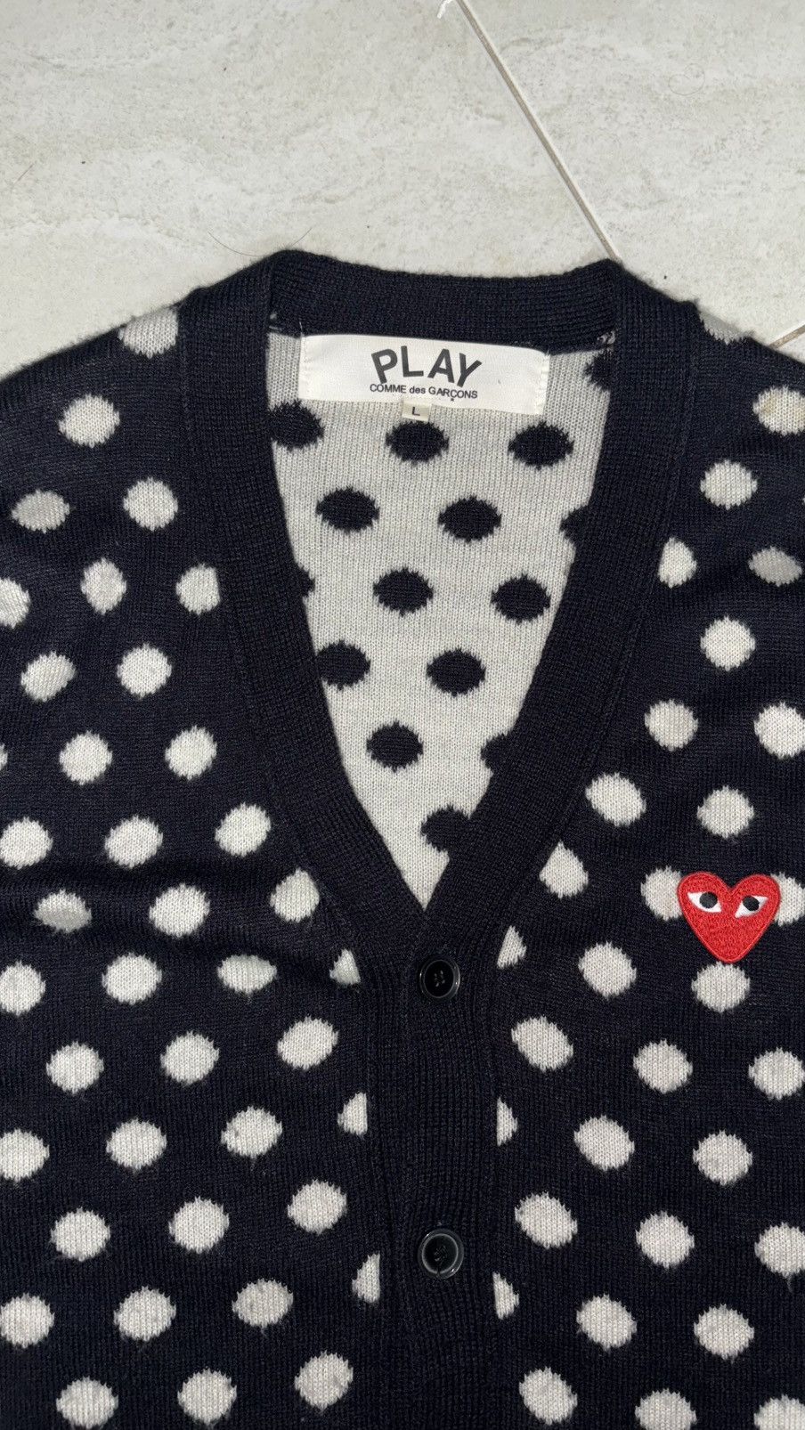 Comme des Garcons Comme Des Garcons polkadot cardigan Size L / US 10 / IT 46 - 2 Thumbnail