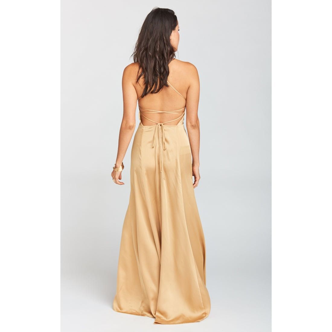 Show Me Your MuMu NWT Show Me Your MuMu Godshaw Goddess Gown Sz. XL Gold Satin Size XL / US 12-14 / IT 48-50 - 3 Thumbnail
