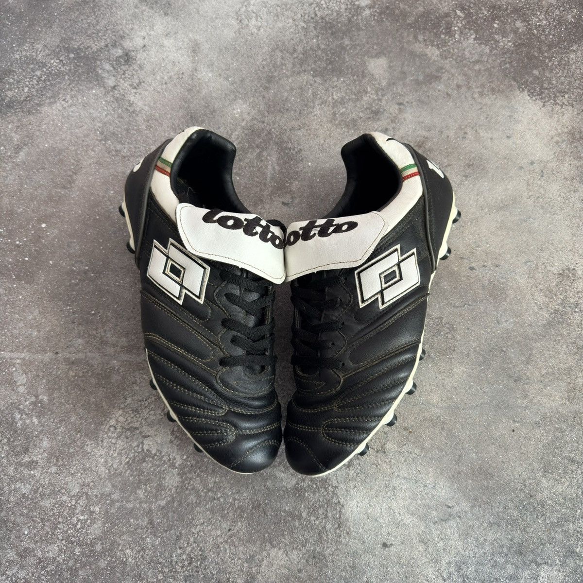 Lotto Sport × Vintage Lotto Vintage Black Leather Italian Soccer Cleats Size US 10.5 / EU 43-44 - 3 Thumbnail