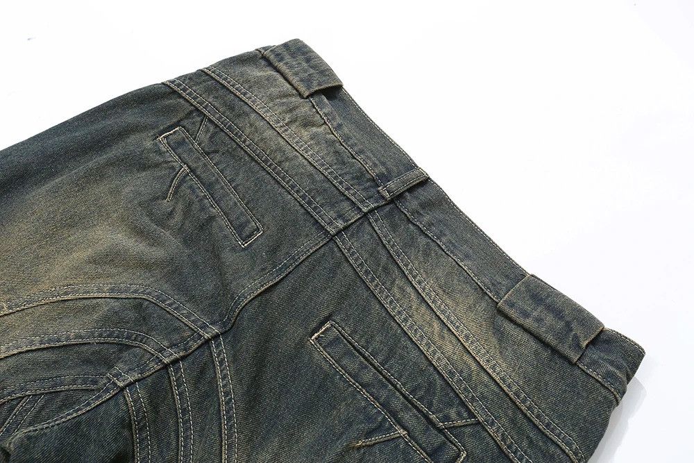 Japanese Brand × Jean × Vintage Painted Circle Striped Straight Flare Jeans Size US 32 / EU 48 - 11 Thumbnail