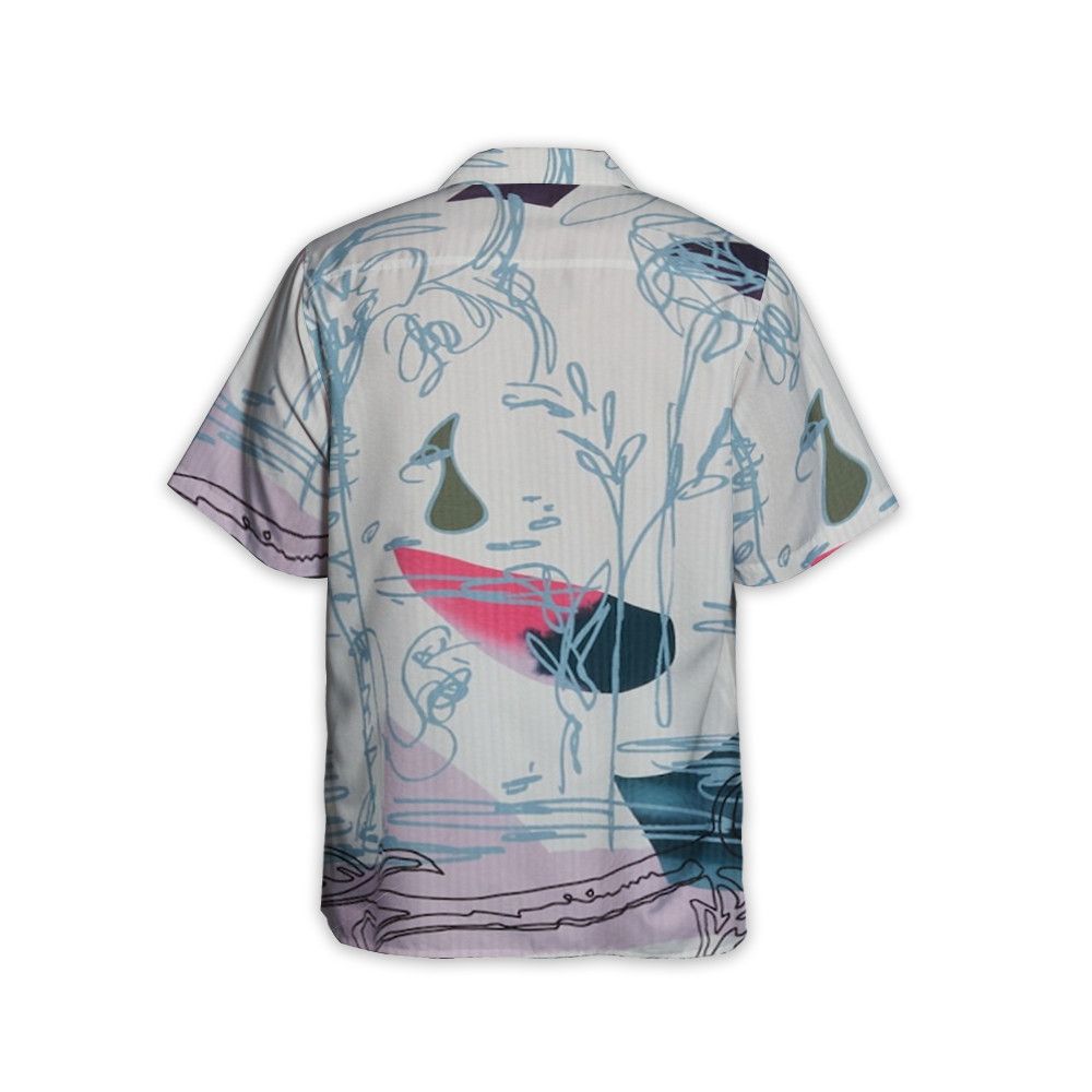 Designer Printed Seersucker Cotton Shirt – Lightweight Texture Size US L / EU 52-54 / 3 - 2 Thumbnail