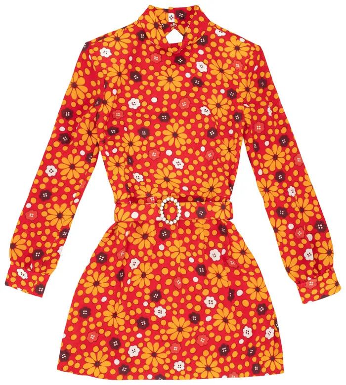 o1bcso1str1125 Robe Crepe Viscose Margueriete in Multicolor