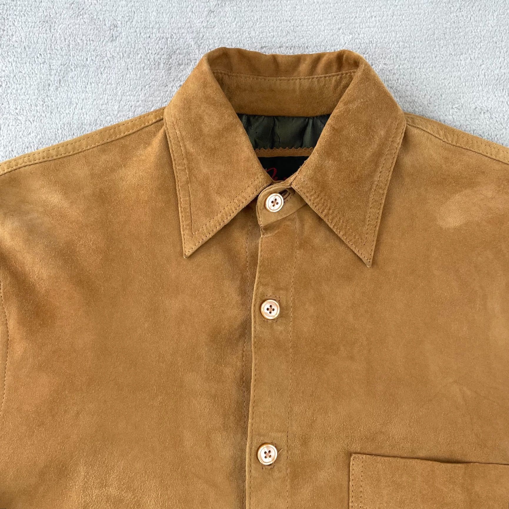 Brioni BRIONI Leather Suede Shirt Jacket Men 40 US M Brown Italy Designer Cardigan? Size US M / EU 48-50 / 2 - 3 Thumbnail