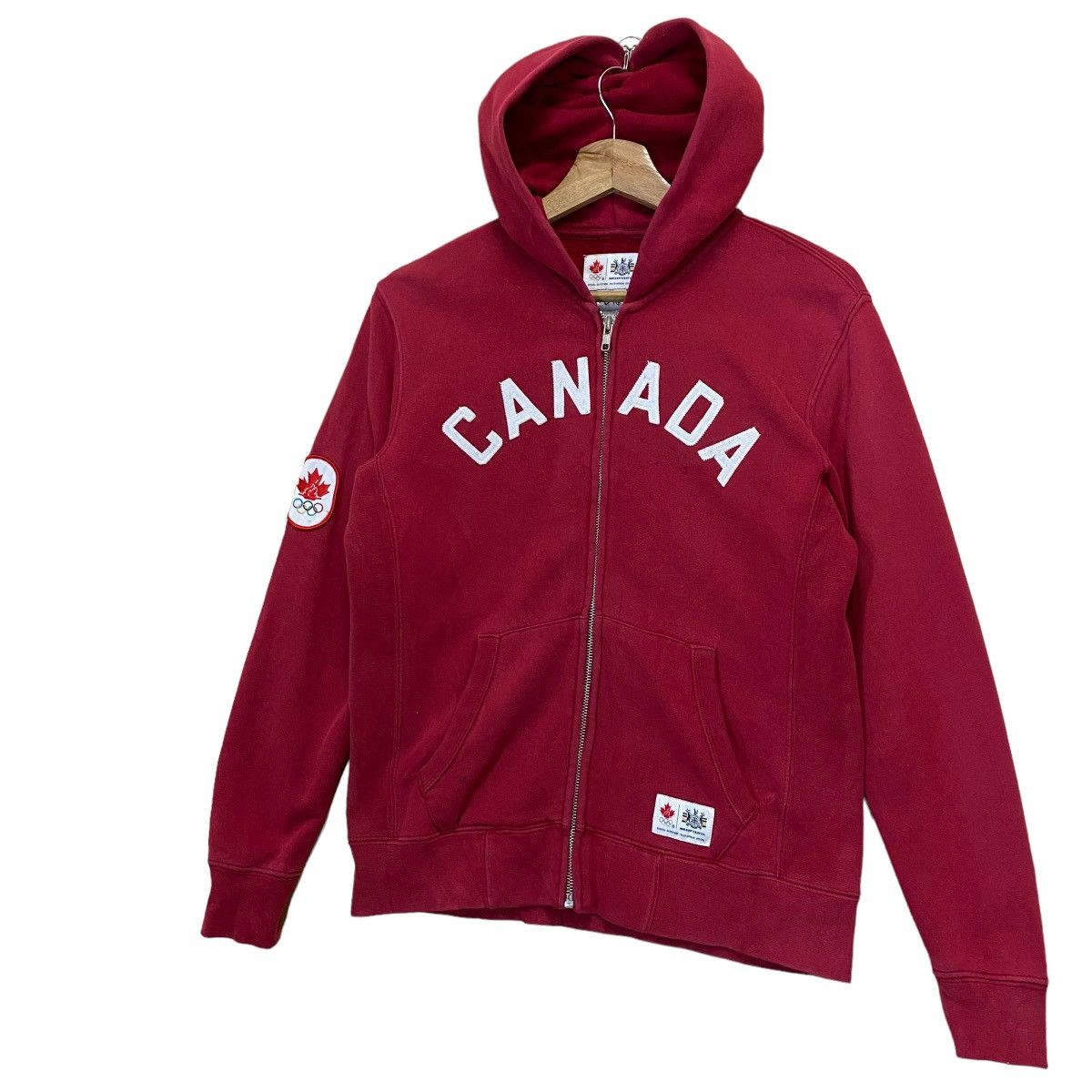 Vintage Official Outfitters Olympic Canada Big Logo Zipper Hoodie Size US S / EU 44-46 / 1 - 3 Thumbnail