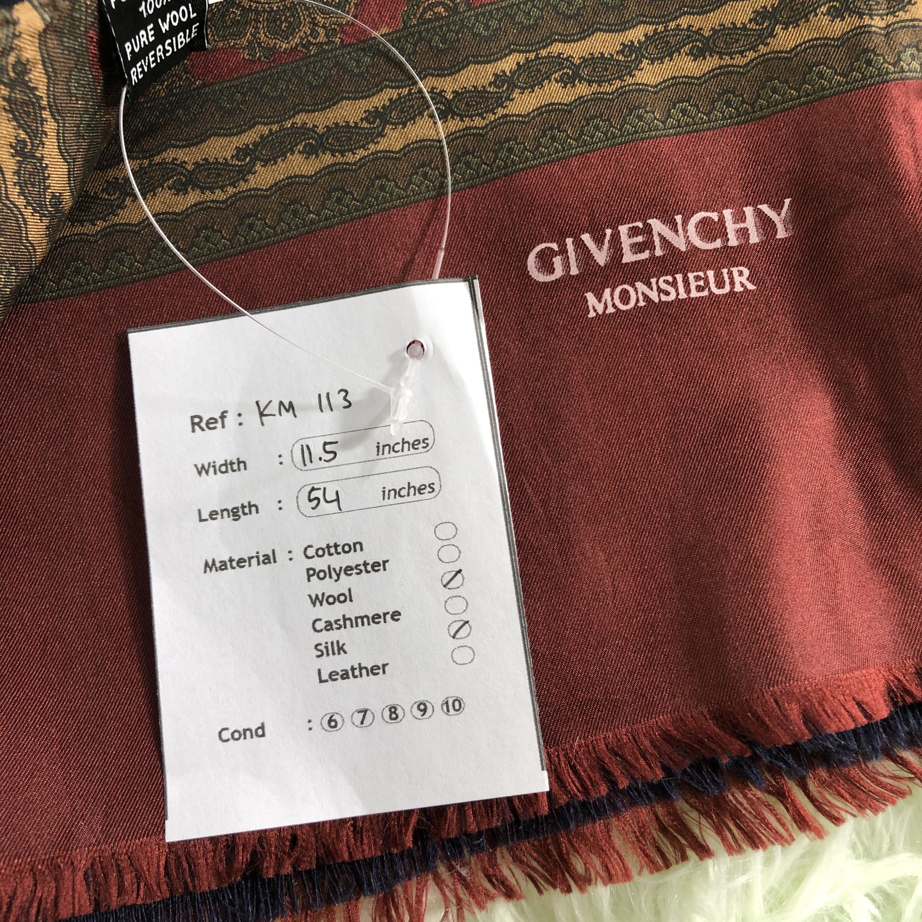 Vintage Givenchy Silk Scarf / Muffler / Neckwear Size ONE SIZE - 7 Thumbnail