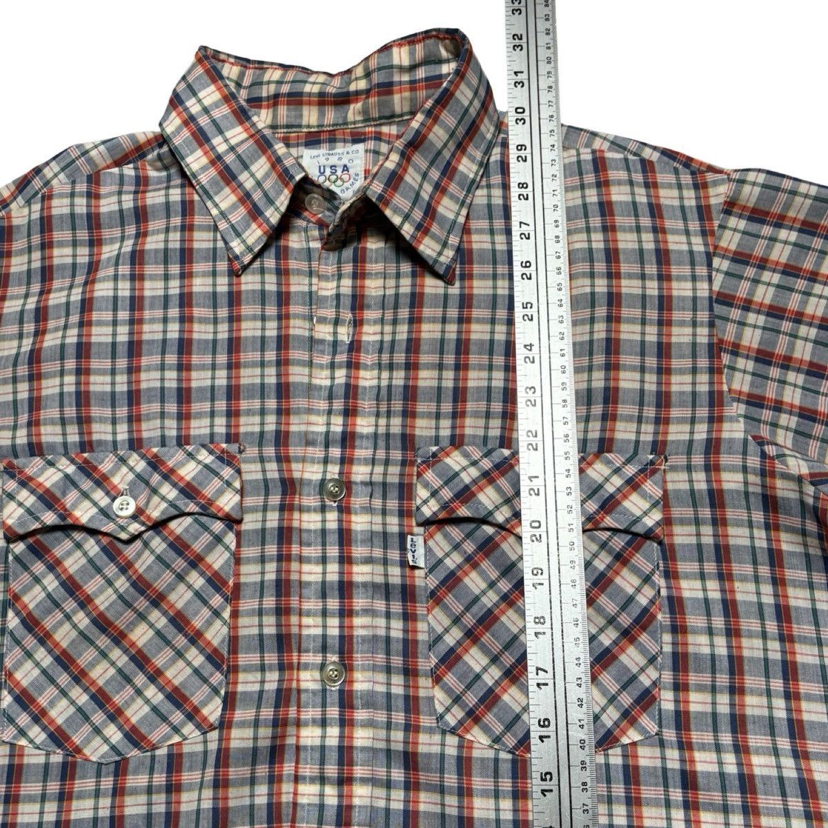 Levi's VTG Levi’s 1980 USA Olympic Games Button Shirt Long Plaid L Size US L / EU 52-54 / 3 - 5 Thumbnail