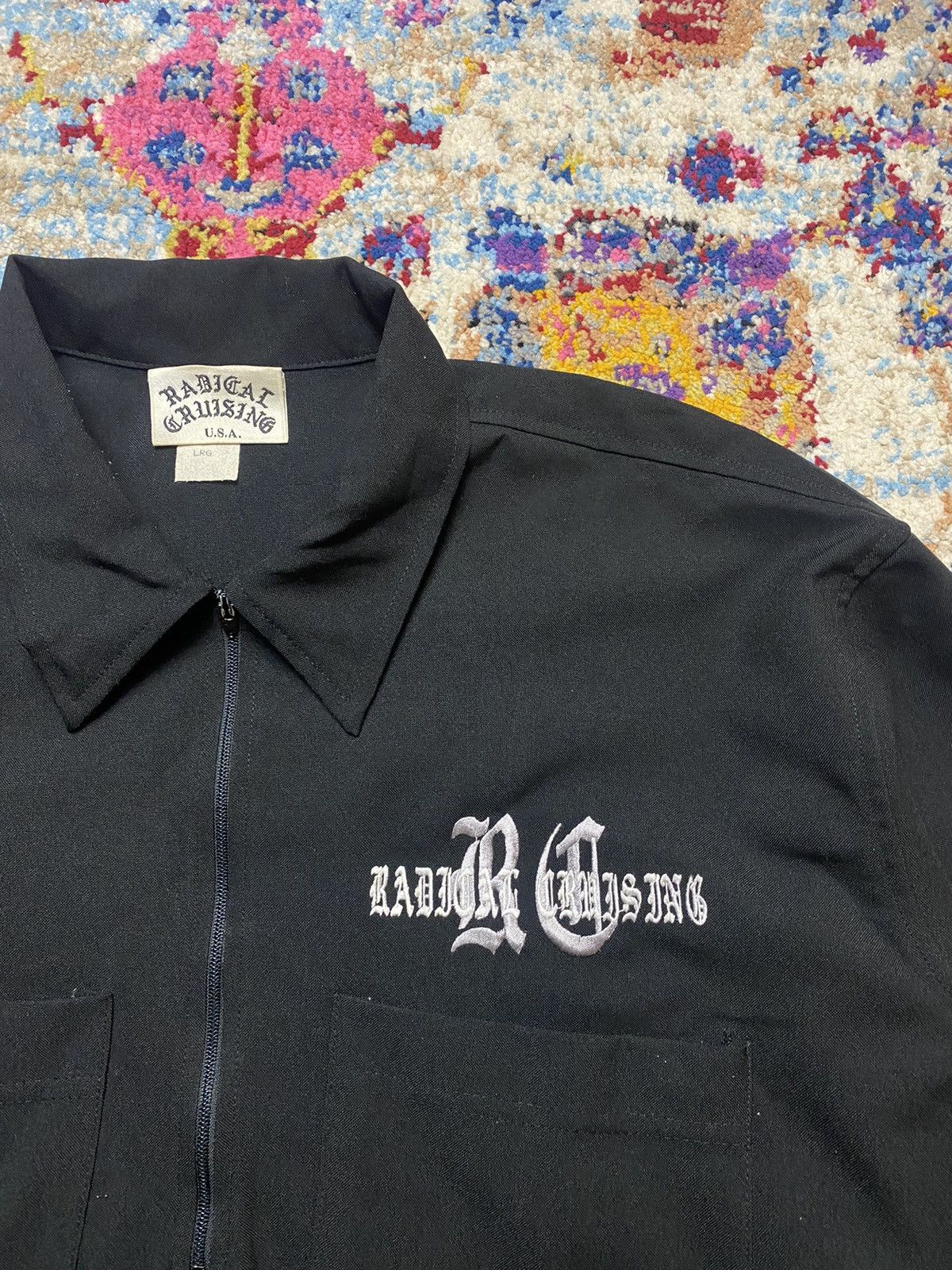 Other × Vintage VINTAGE USA RADICAL CRUISING MENS WORKERS CREW LS SHIRTS Size US L / EU 52-54 / 3 - 4 Thumbnail