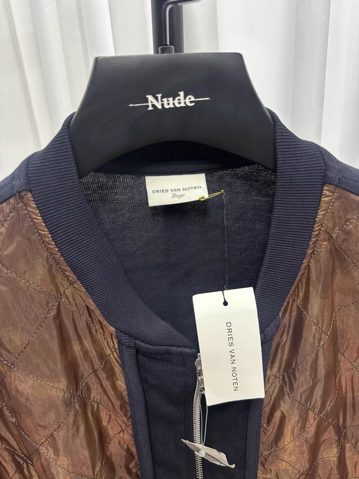 Dries Van Noten Dries Van Noten Nylon-Paneled Cardigan L Riri Zip Size US L / EU 52-54 / 3 - 3 Thumbnail