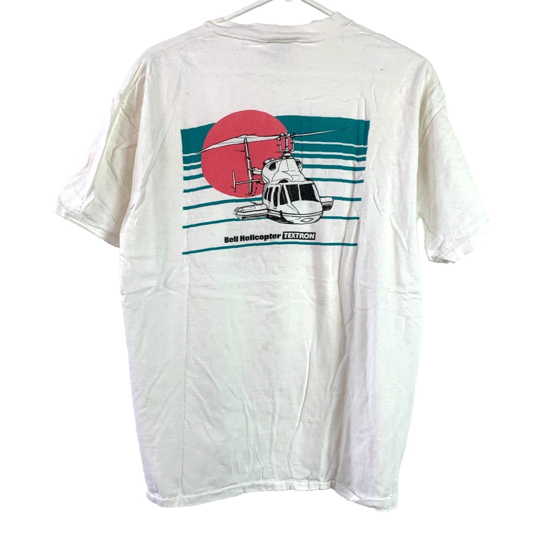Vintage VINTAGE Textron Bell Helicopter Detroit Tee T-Shirt XL Unisex Adults White 100% Cotton Crew Neck Short Sleeve 1994 Century 15th Annual Oneita Size US XL / EU 56 / 4 - 6 Thumbnail