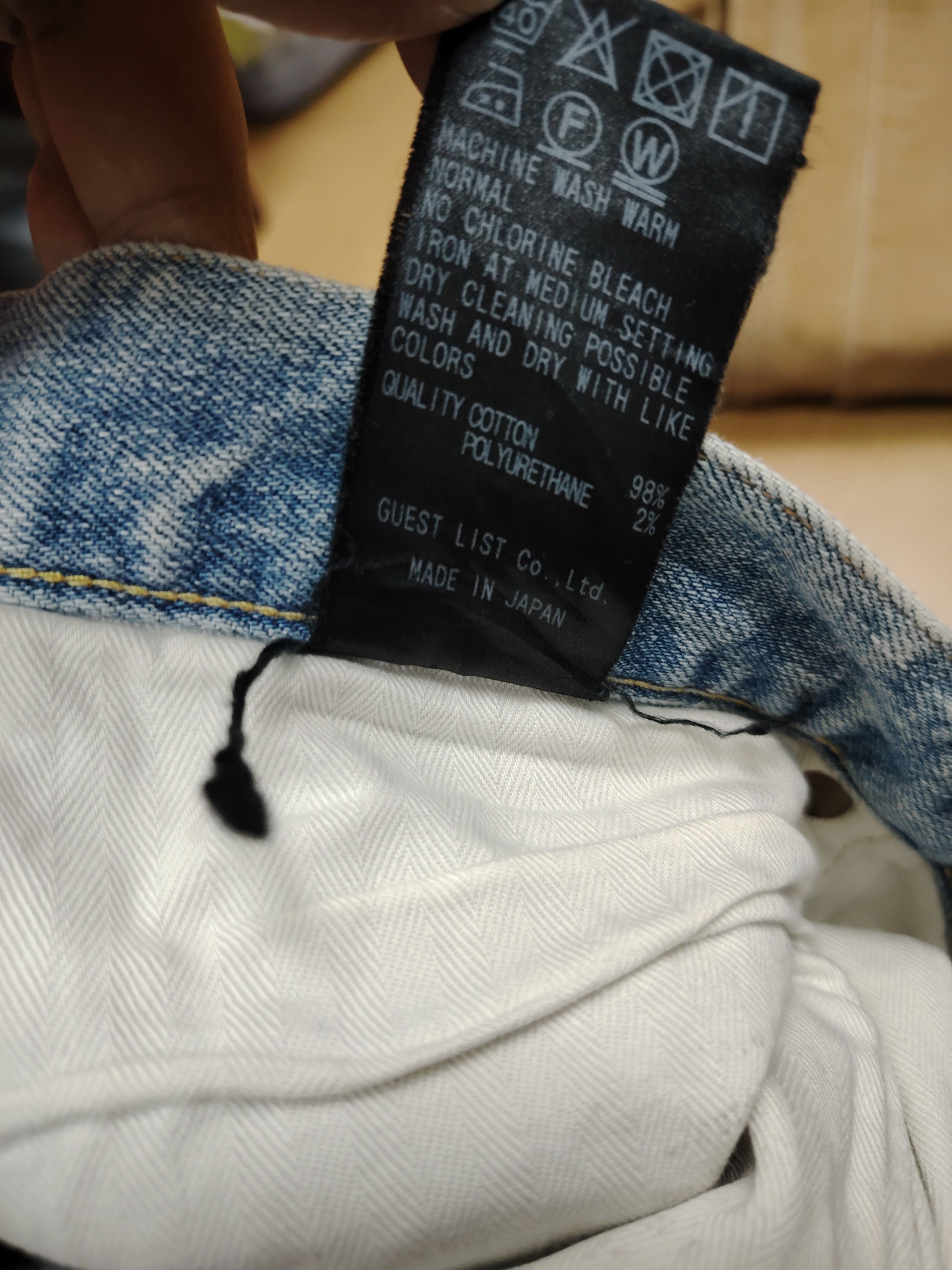 Japanese Brand 💥BEST OFFER 💥VINTAGE RED CARD WORK DISTRESSED DENIM Size US 34 / EU 50 - 4 Thumbnail