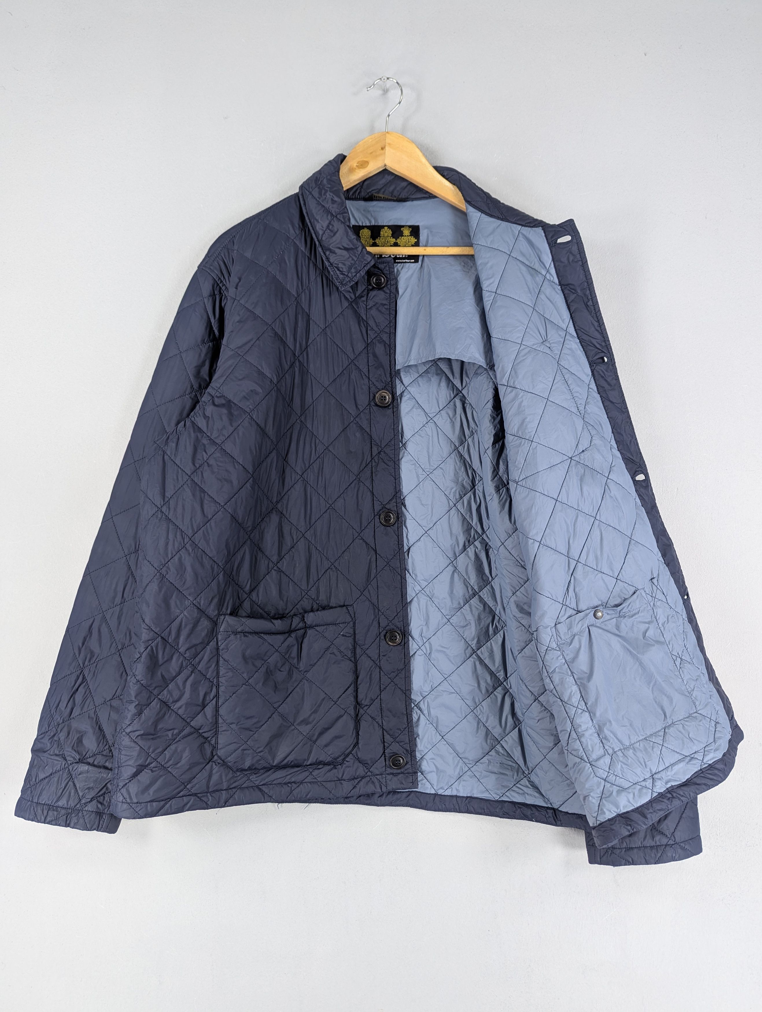 Barbour Barbour Soval Quilted Navy Button Jacket Size US XXL / EU 58 / 5 - 9 Thumbnail